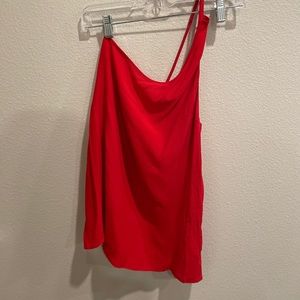 Two Arrows Red One Shoulder Top